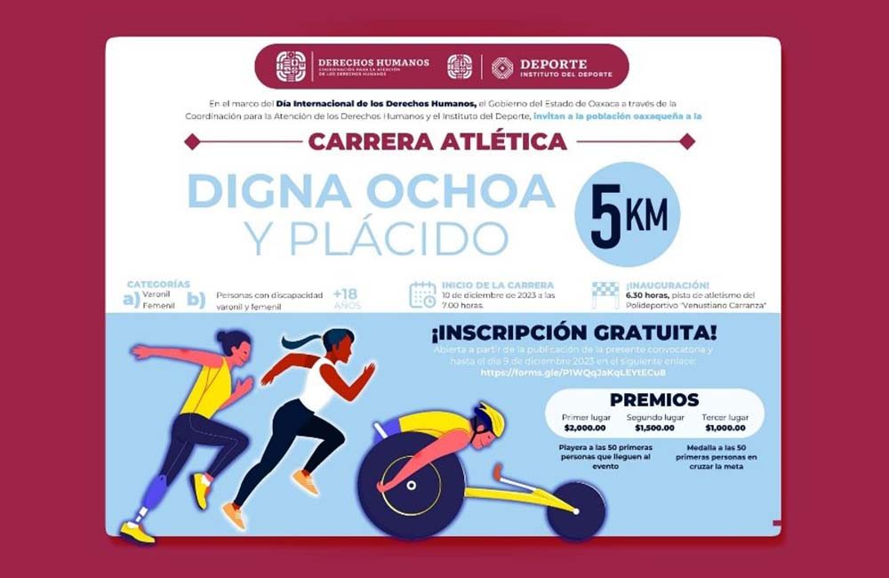 Carrera atlética Digna Ochoa y Plácido