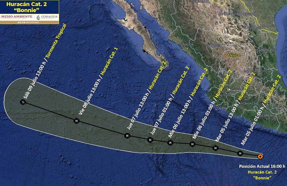 Huracán Bonnie Oaxaca