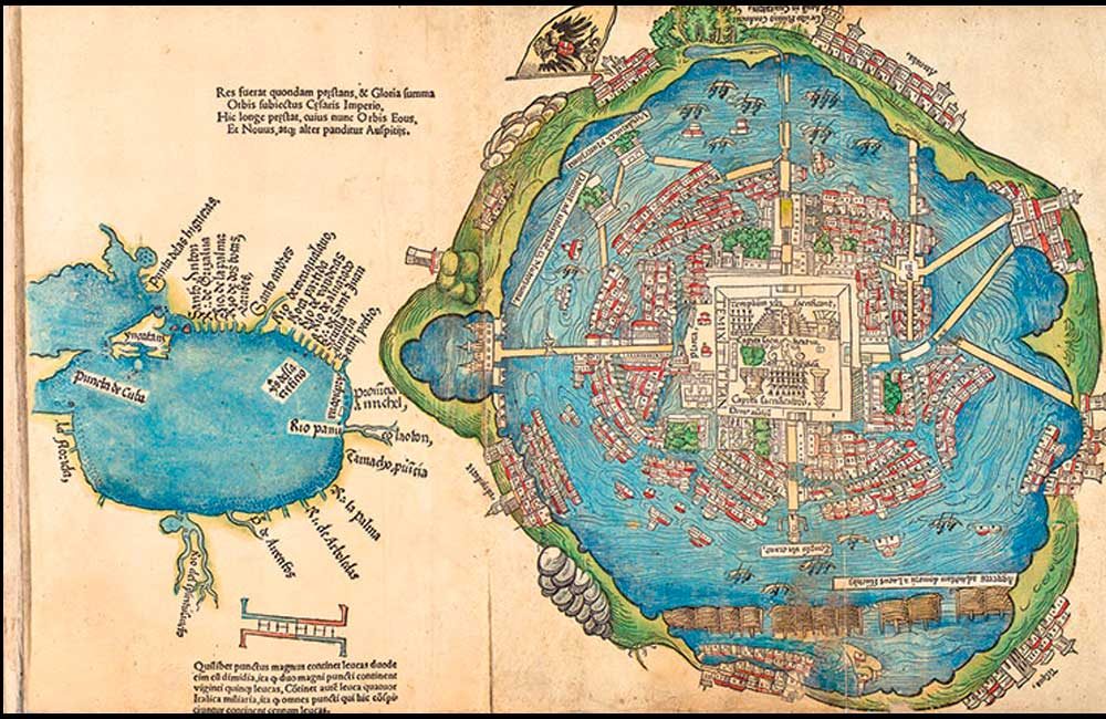UNAM-recibe-mapa-de-Tenochtitlán-de-Hernán-Cortés-impreso-en-Alemania-en-1524